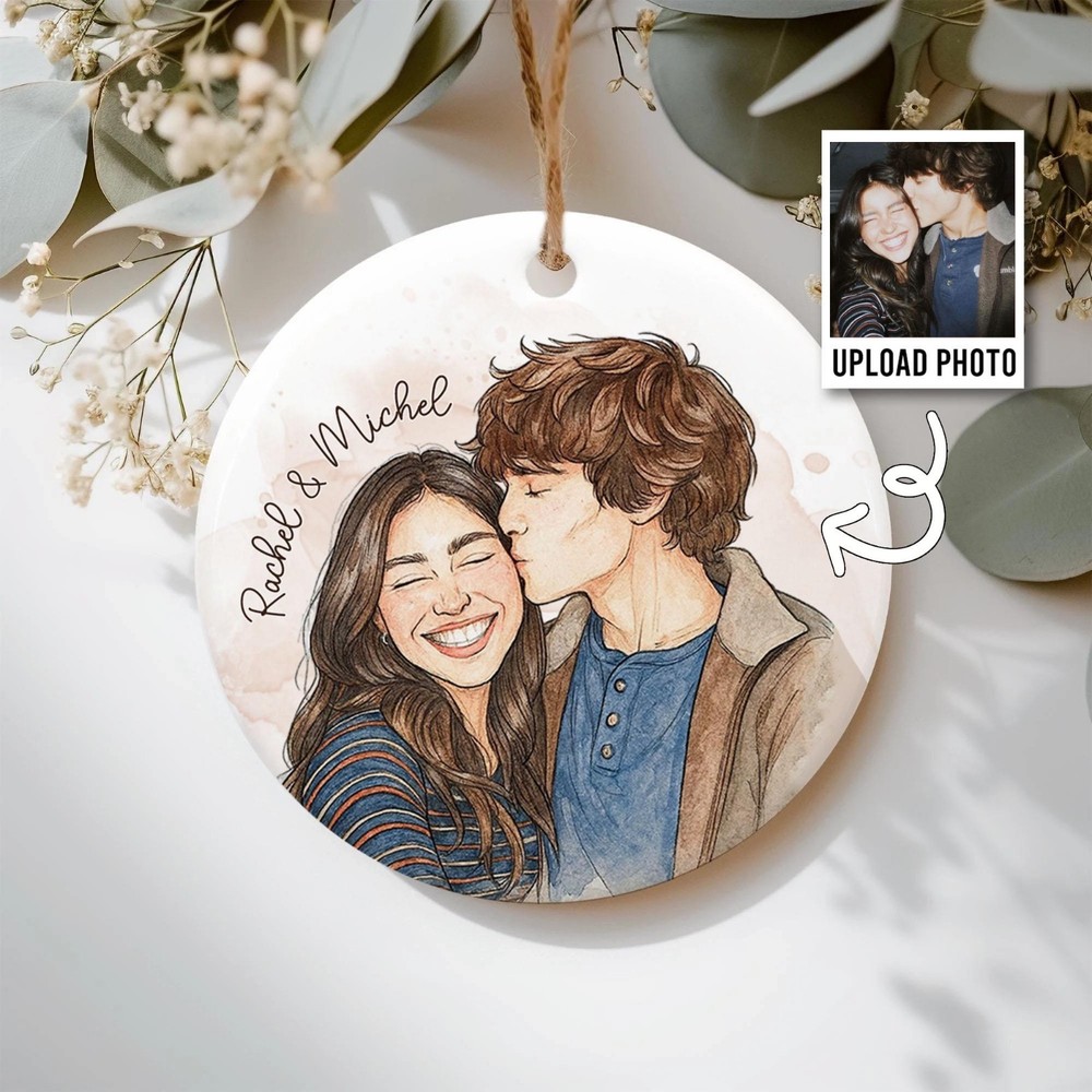 Custom Photo Ornament, Personalized Watercolor Ornaments,Christmas Ornament 2025