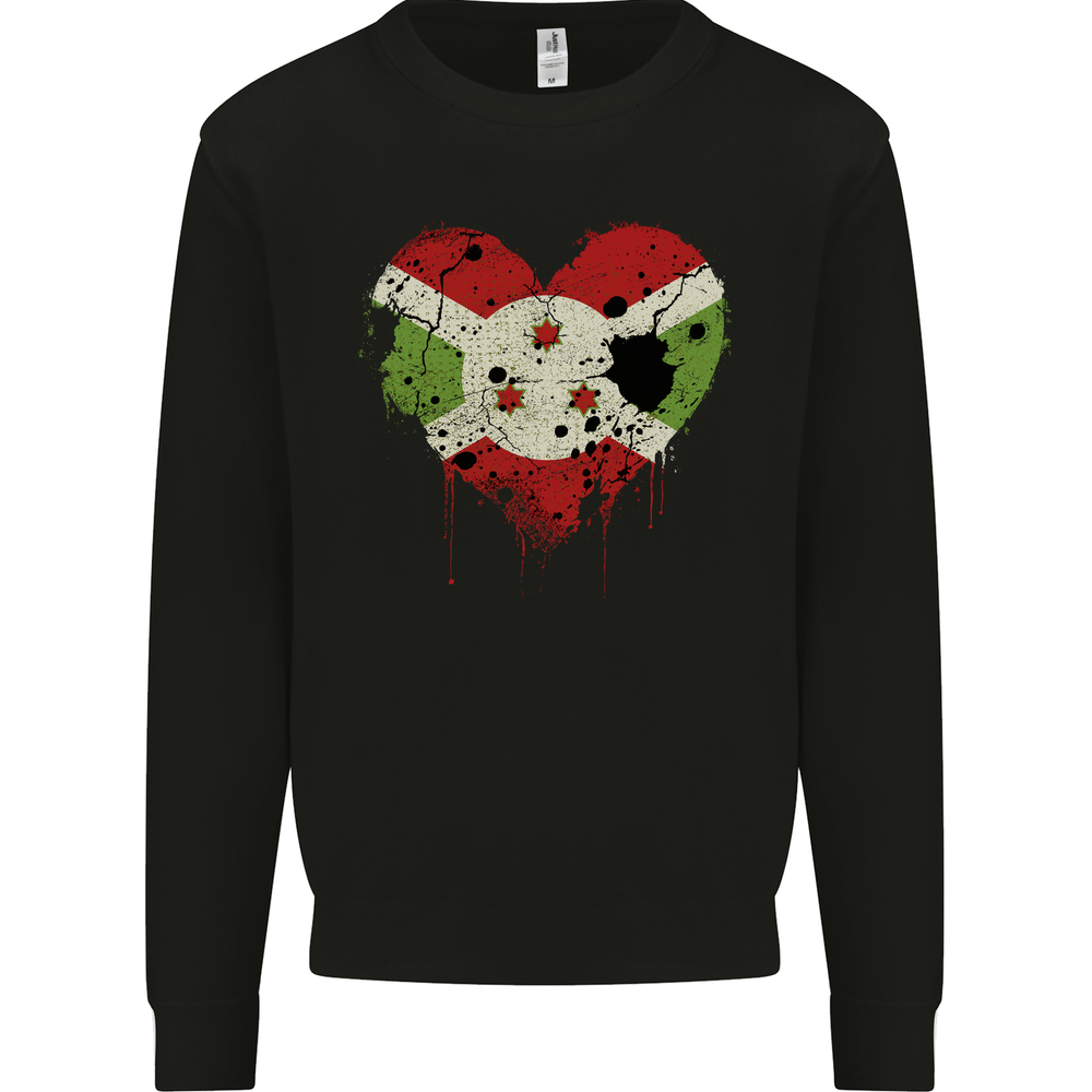 Love Burundi Flag Burundians Day Football Mens Sweatshirt Jumper