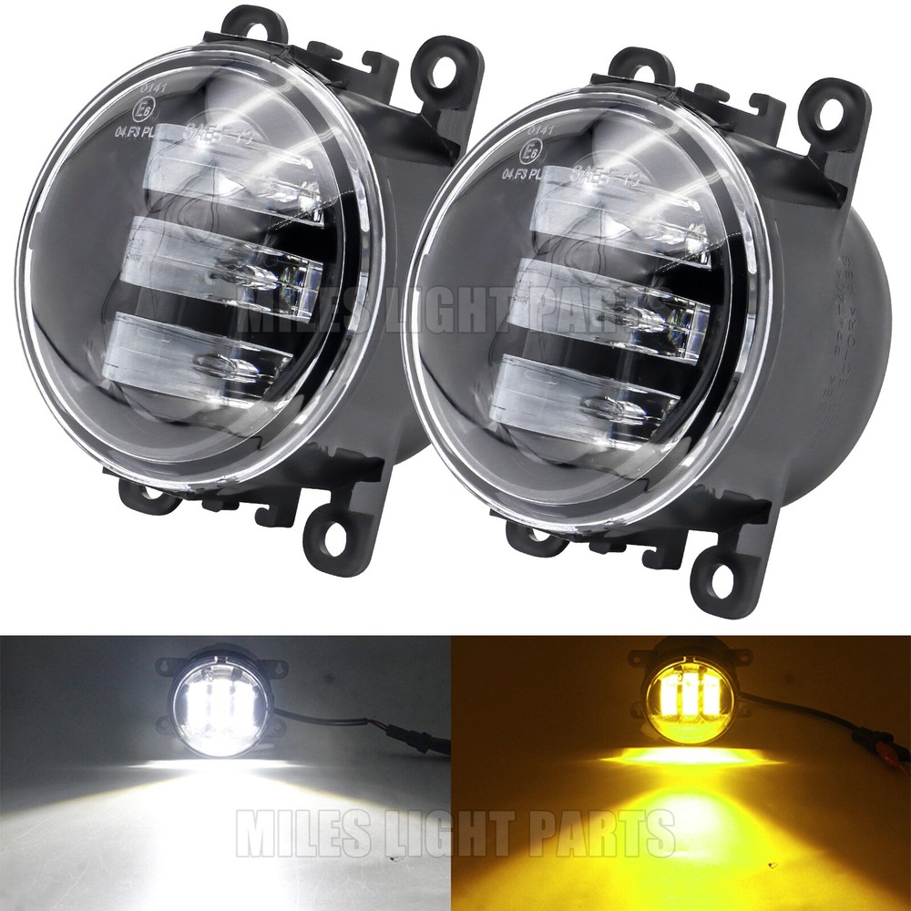 Bumper Fog Light LED White&Yellow For Subaru Forester XV Crosstrek 2014-2020 US
