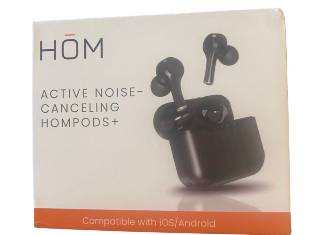 HOM Active Noise-Canceling Wireless Bluetooth HomPods+ in White