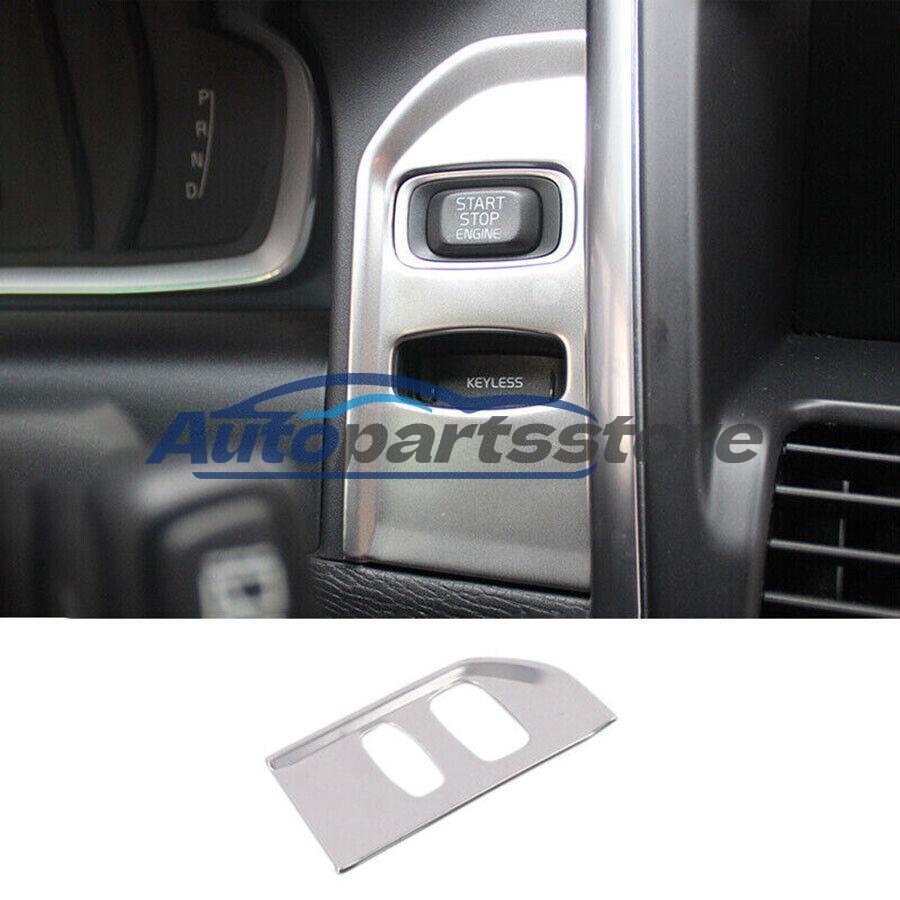Silver Steel Start Button Cover Trim for Volvo XC60 2010-2017
