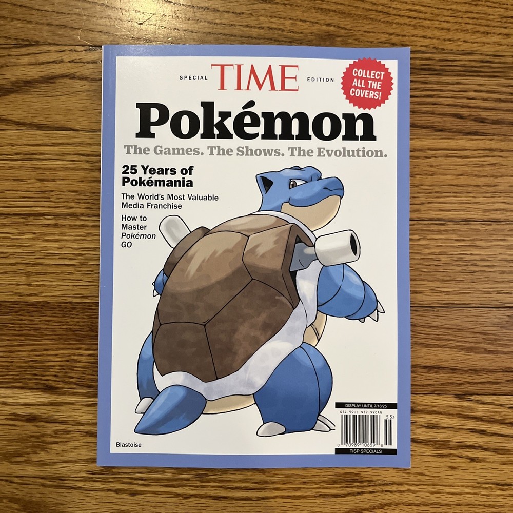 Time Magazine Special Edition Pokemon Blastoise Unread Mint Condition  