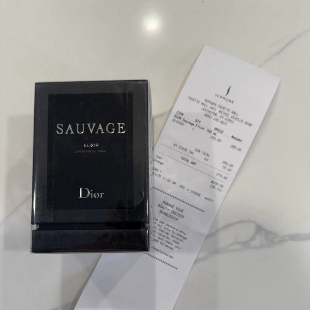 Dior Sauvage Elixir 60ml Regular Size Men's Spray Fragrance Eau de Elixir