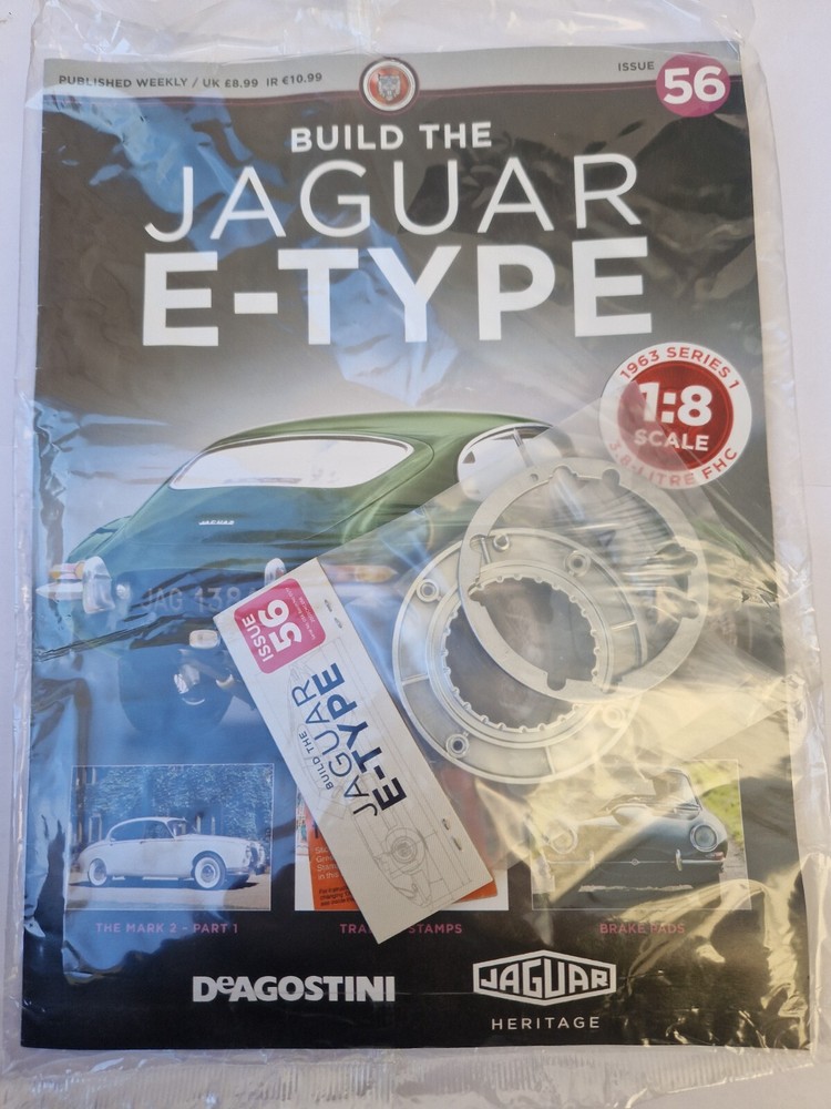 1/8 DEAGOSTINI BUILD YOUR OWN THE JAGUAR E-TYPE CAR ISSUE 56 INC PART