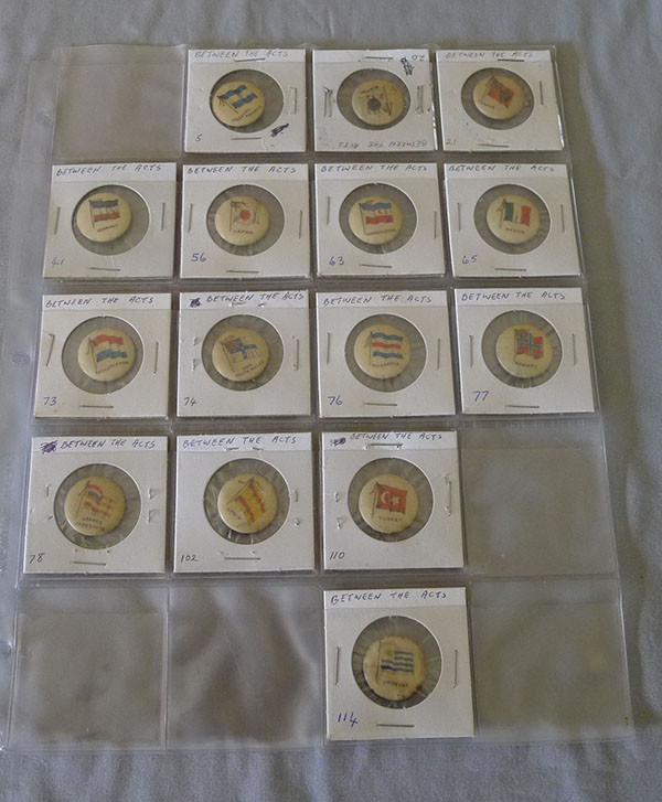 1896 Sweet Caporal N Flag 15/57 Between Acts Small Letters Buttons Premium