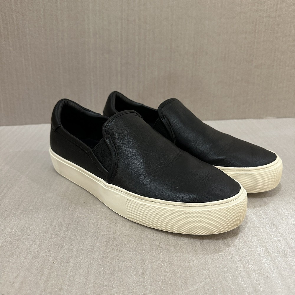 Ugg Jass Slip On Sneakers for Women Size 9 Black Leather Comfortable Casual Shoes