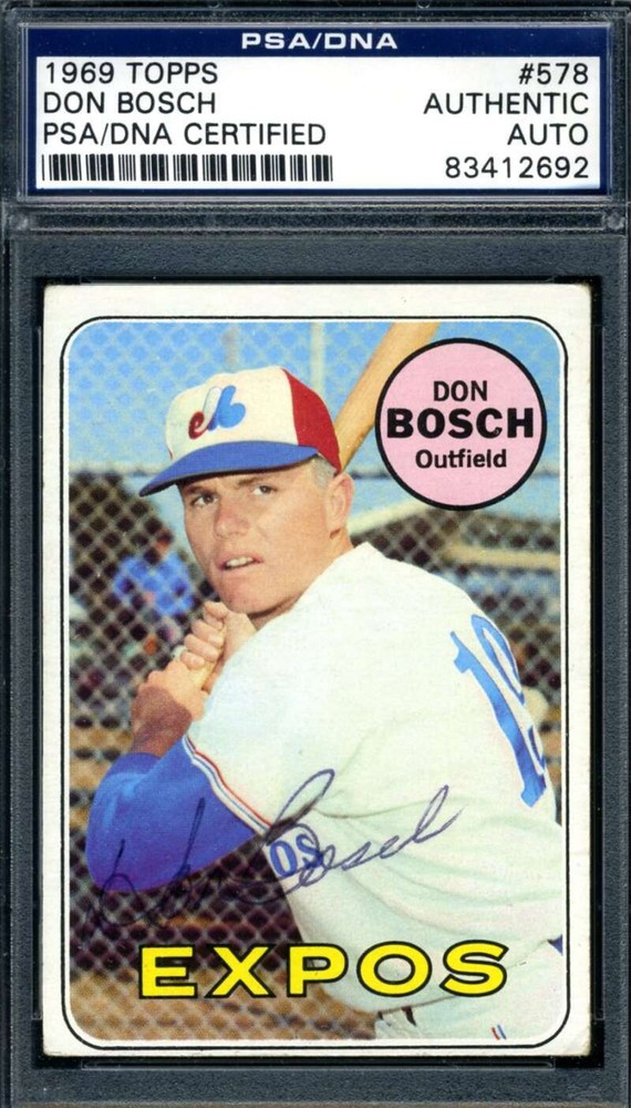 Don Bosch PSA DNA Signed 1969 Topps Autograph