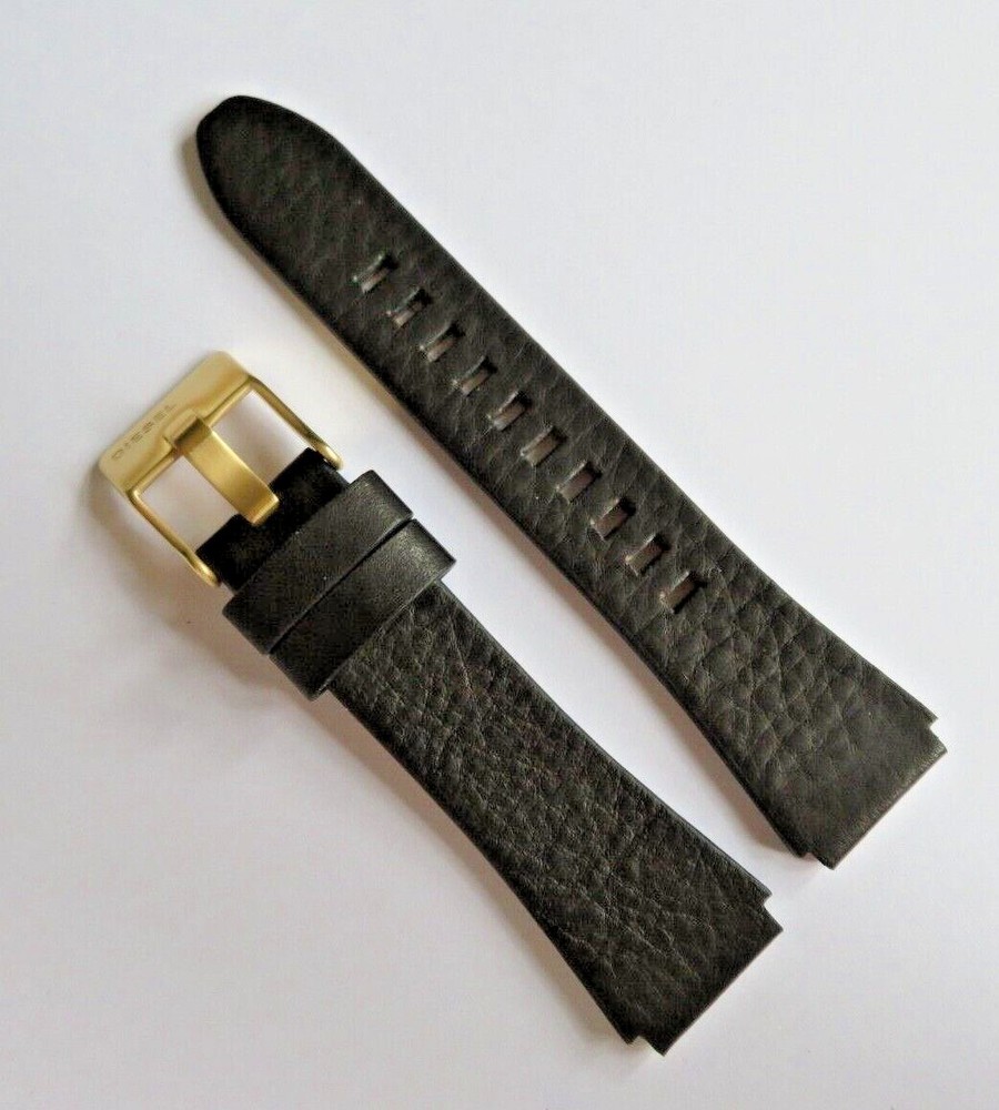 Diesel Original Replacement Leather Strap DZ1996 Watch Strap Black 20 Mm