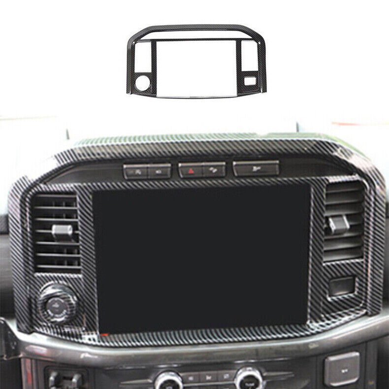 2021-2025 Ford F-150 Carbon Fiber Navigation Console Dash Trim Cover