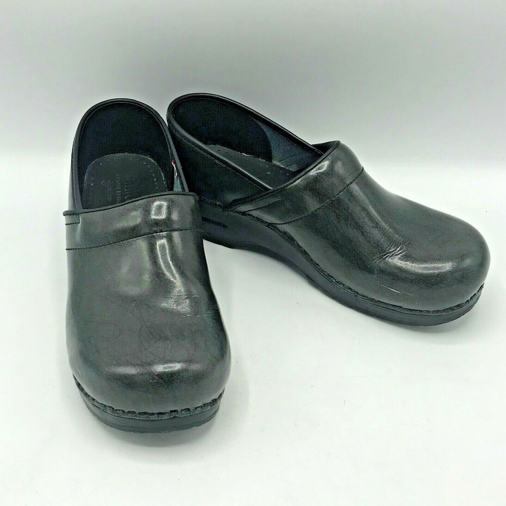 Sanita The Original Danish Clog Closed Back Clog Grey/ Black Size 40
