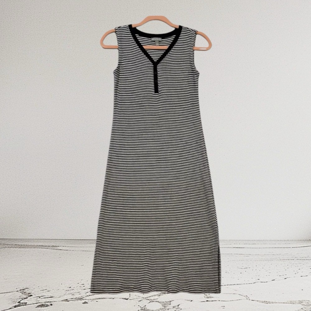 T By Talbots Ribbed Knit Midi Dress Women’s Size P 0 - 2  Travel Casual $89