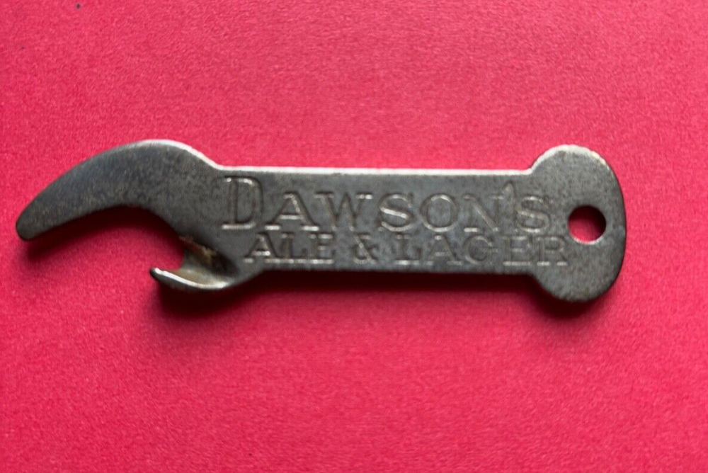 VINTAGE 30's DAWSON'S DAWSON BEER BOTTLE CONE TOP CAN OPENER NEW BEDFORD MA.