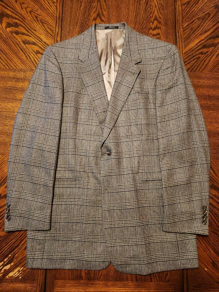 Hart Schaffner Marx 43L Gray Wool Sport Coat Excellent Condition