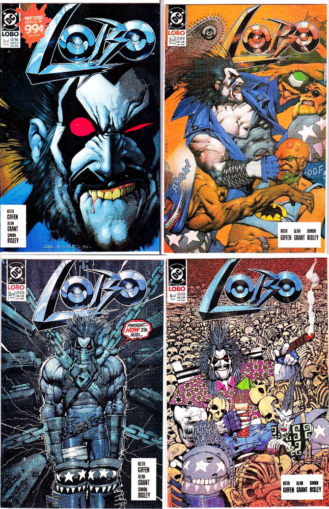 LOBO  1-4 1990 DC NM+ 9.6/8 AVG GRADE BEST LOBO STORY! #1 MOMOA & GUNN! CGC 'EM!
