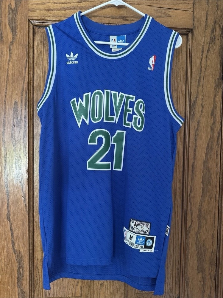 Adidas Hardwood Classics Kevin Garnett Timberwolves Jersey M
