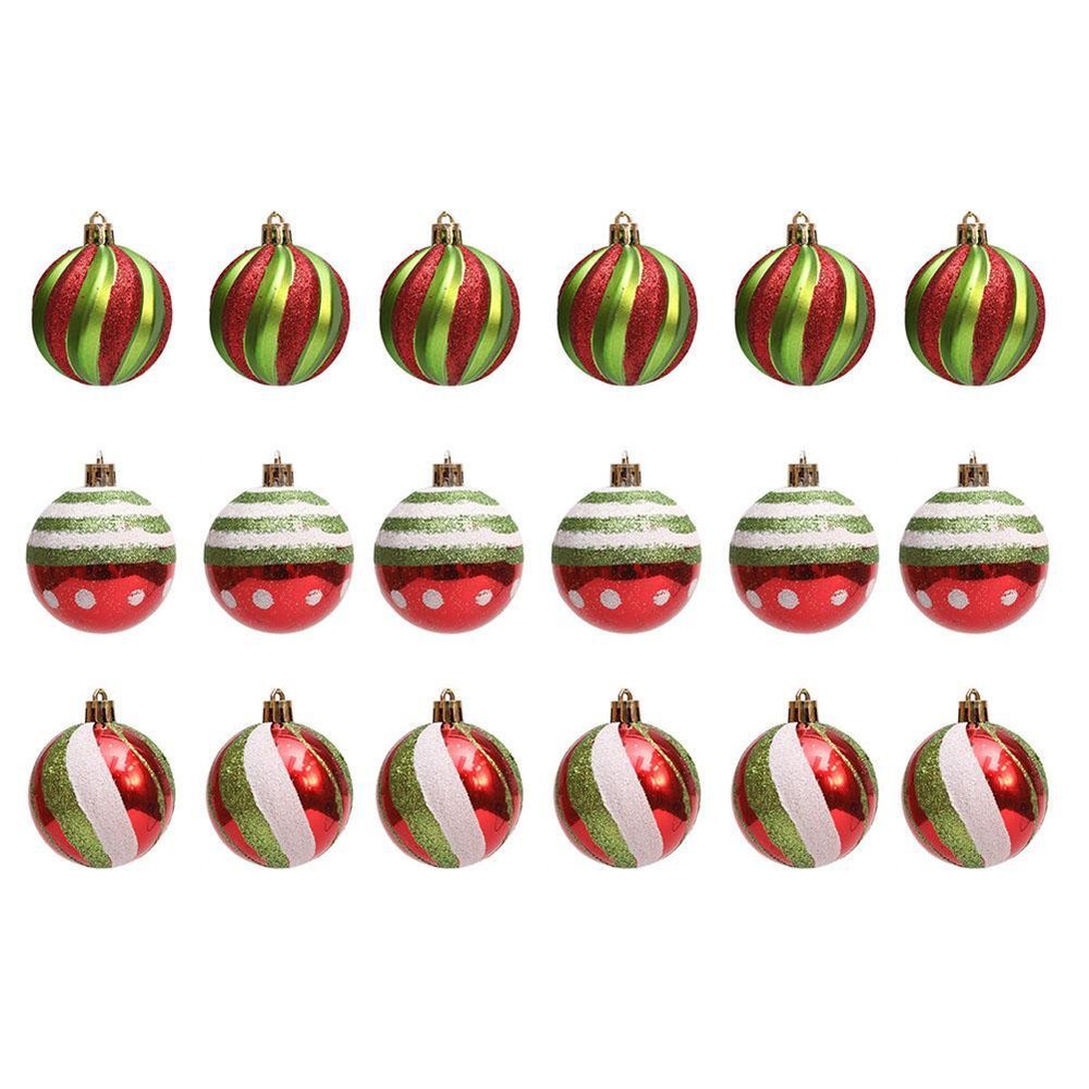 18PCS Christmas Ball Xmas Tree Ornaments Hanging Baubles Set Holiday Decor  A8N3