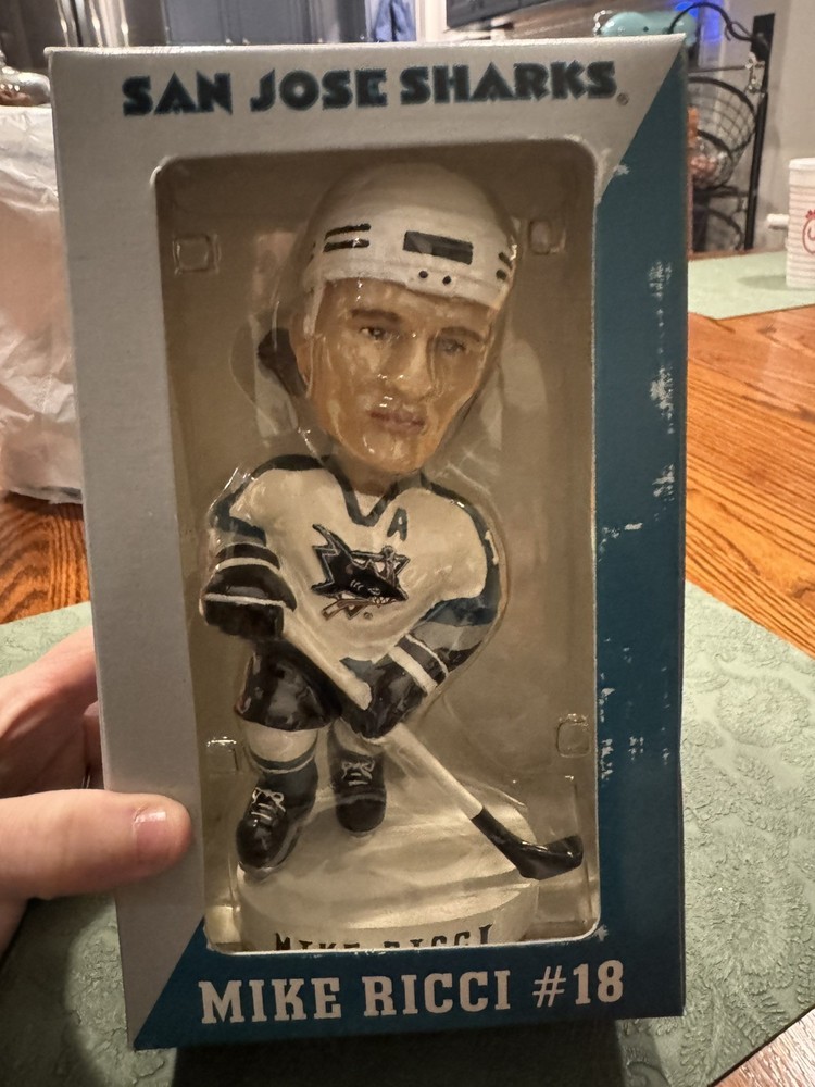 Mike Ricci San Jose SJ Sharks Bobblehead 2002 SGA Season Ticket Holder Practice