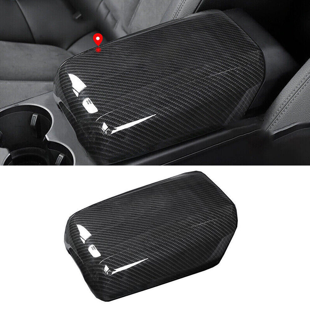 For Porsche Macan 2015-2021 Carbon Fiber Look Armrest Box Cover Trim Protector