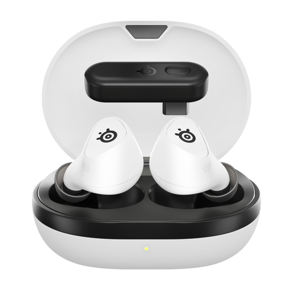 SteelSeries Arctis GameBuds white wireless gaming earphones with EQ ANC noise-canceling