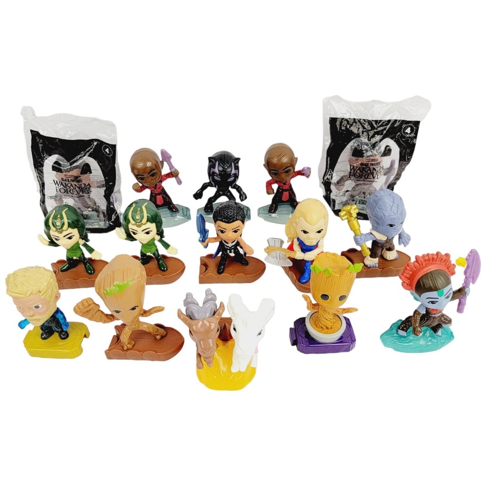 Avengers McDonald's Mixed Toy Lot - THOR LOVE & THUNDER & BLACK PANTHER WAKANDA