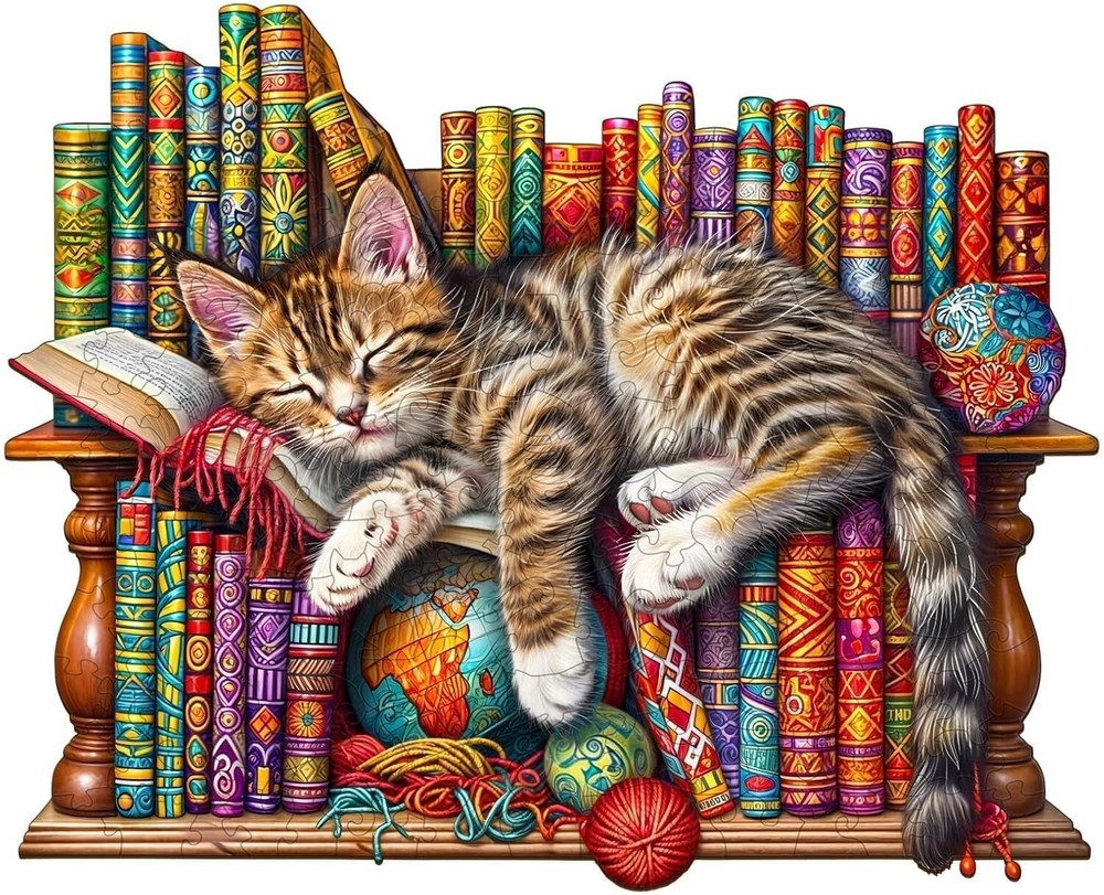 Dreamy Dragon-Li Cat Wooden Jigsaw Puzzle for Adults - 280 Eco-Friendly Pieces