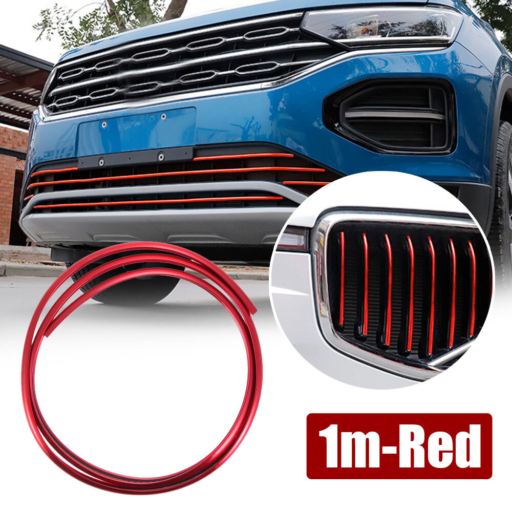 Chrome Front Grille Clip Strip Universal Protective Cover Trim for Cars