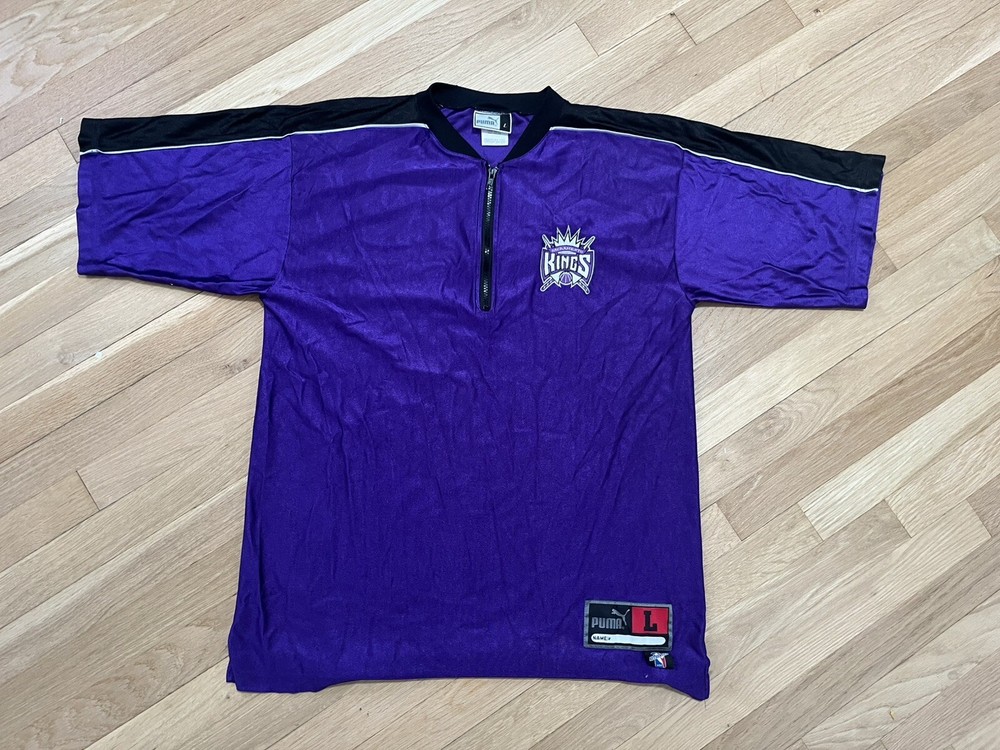 Vintage 90s NBA Authentic Sacramento Kings Warm Up Jersey Shirt Puma