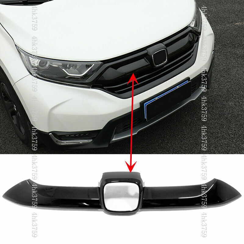 2017-2019 Honda CR-V Glossy Black Front Grille Hood Trim