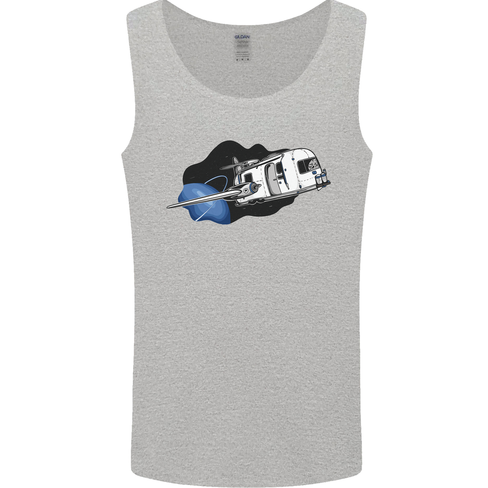 Funny Caravan Space Shuttle Caravanning Mens Vest Tank Top