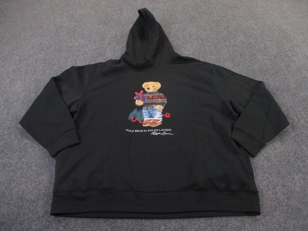 Polo Ralph Lauren Hoodie Sweatshirt Men 3XB Pullover Holiday Gift Bear Christmas