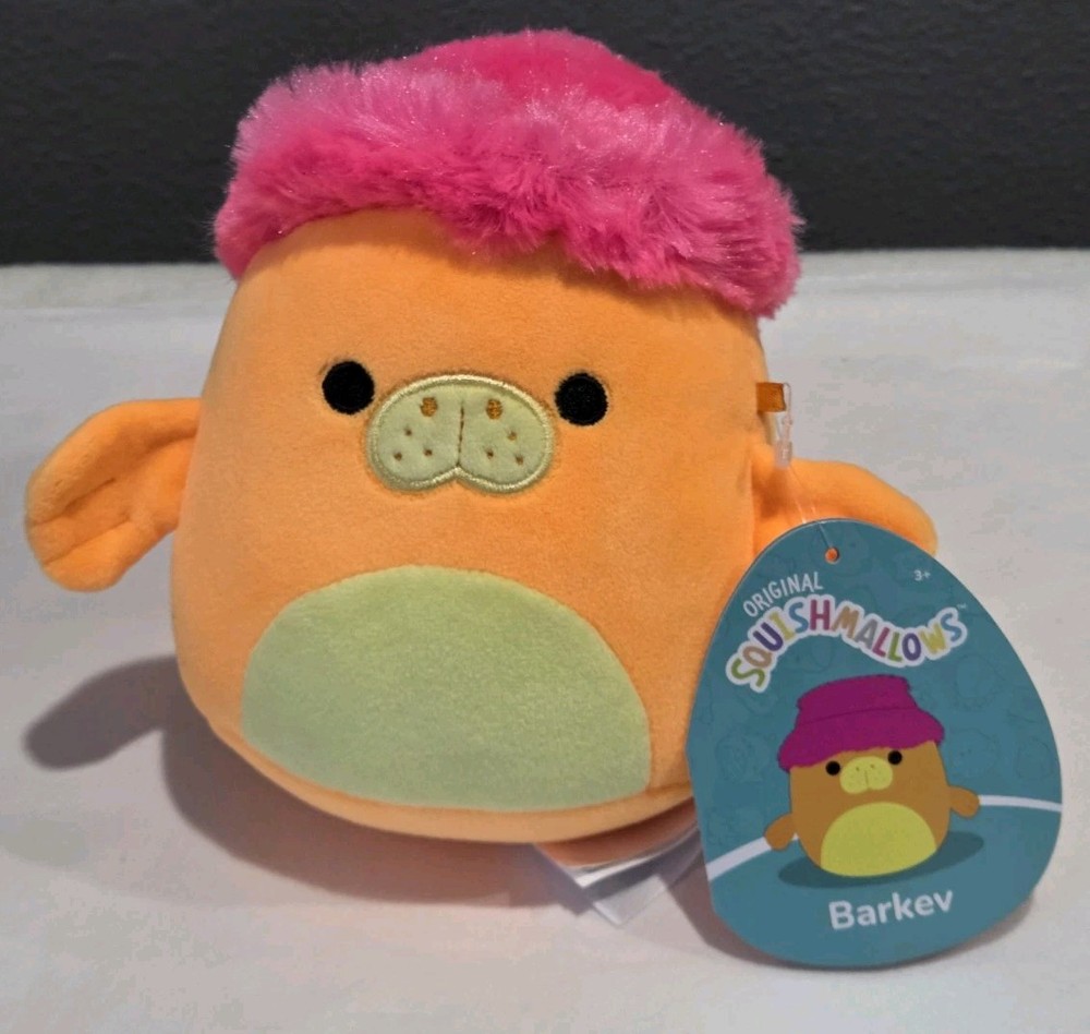Squishmallows Sealife Barkev the Manatee with Hat 8 Inch Soft Plush New