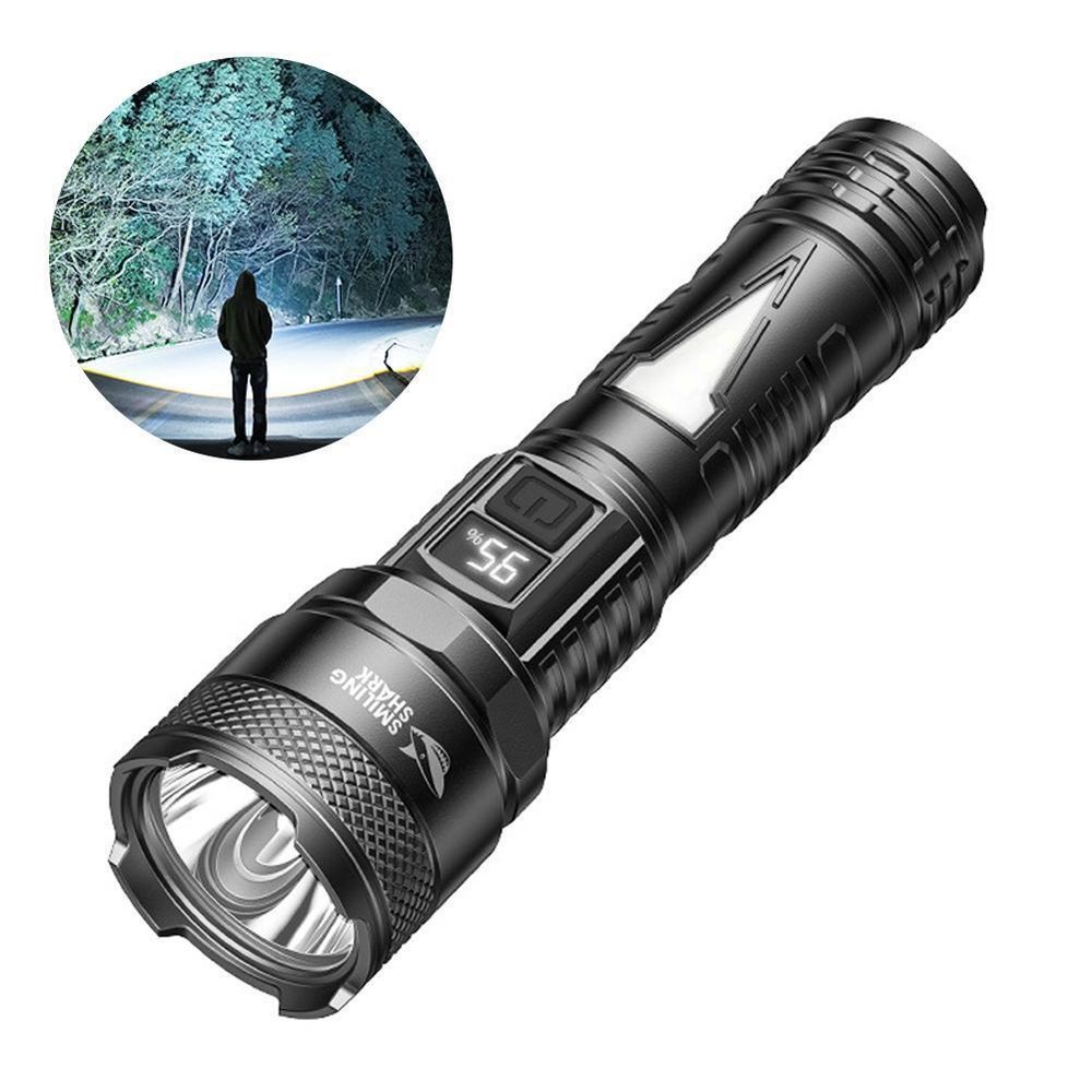 Super Bright Rechargeable LED Flashlight with Side Light T7N7