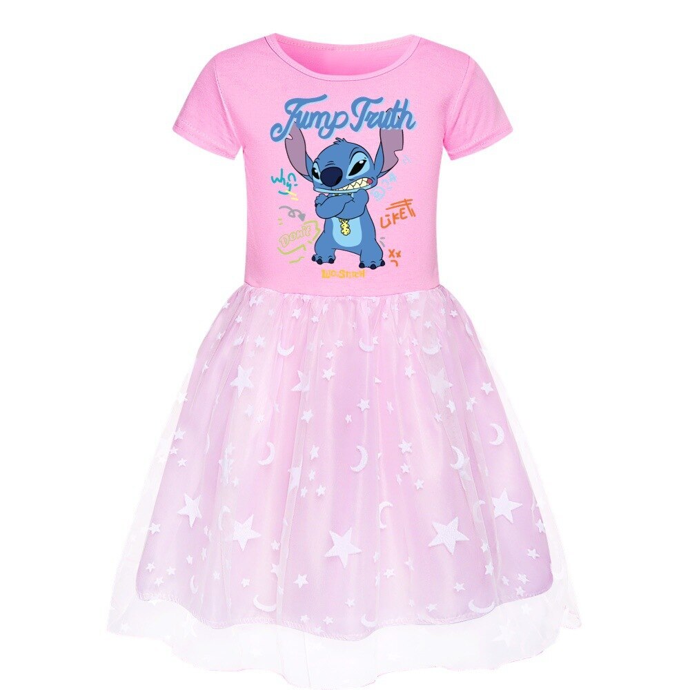 Summer Stitch Dress Princess Kids Clothes Little Monster Dresses skirt anime hot