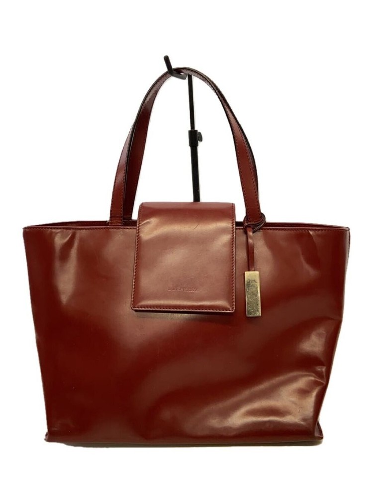 BURBERRY ◆Tote bag/-/red/plain//