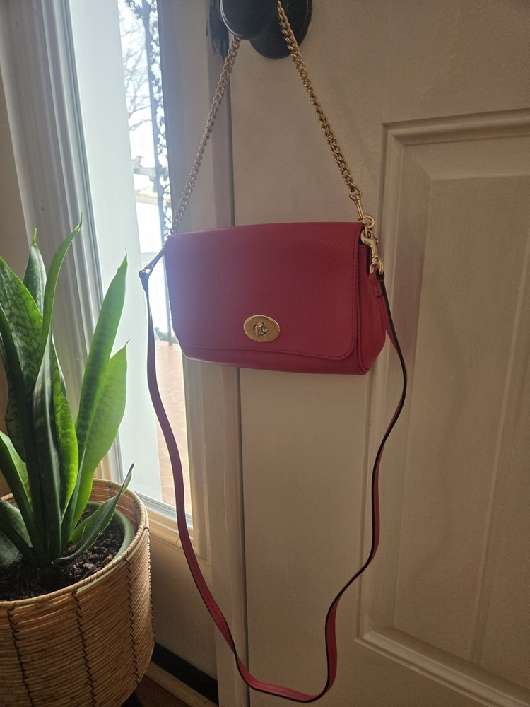 Coach F34604 Mini Ruby Crossbody Bag in Pink Crossgrain Leather -Great Condition