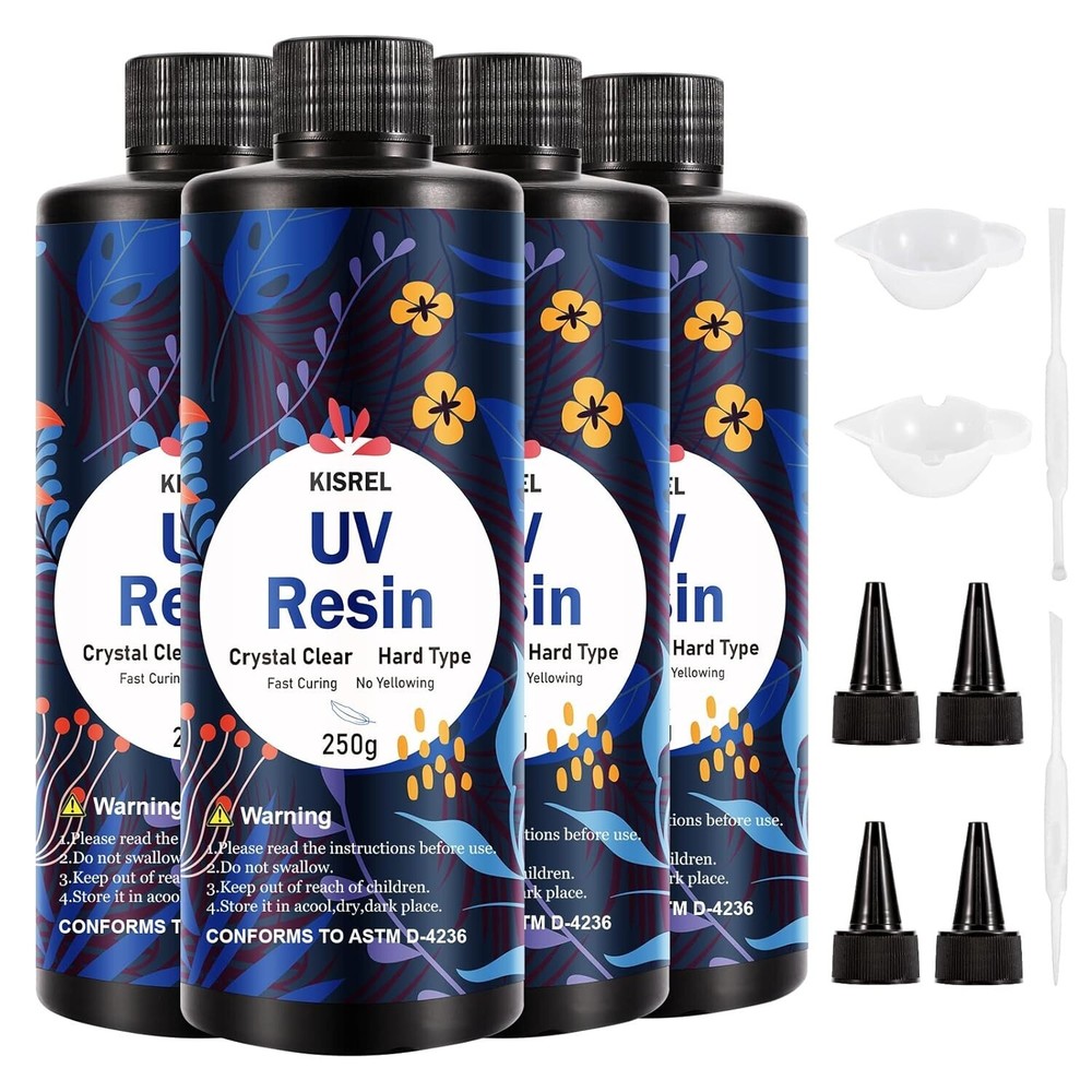 Affordable 1000g UV Resin Kit for DIY Jewelry Crafts - Safe & User-Friendly