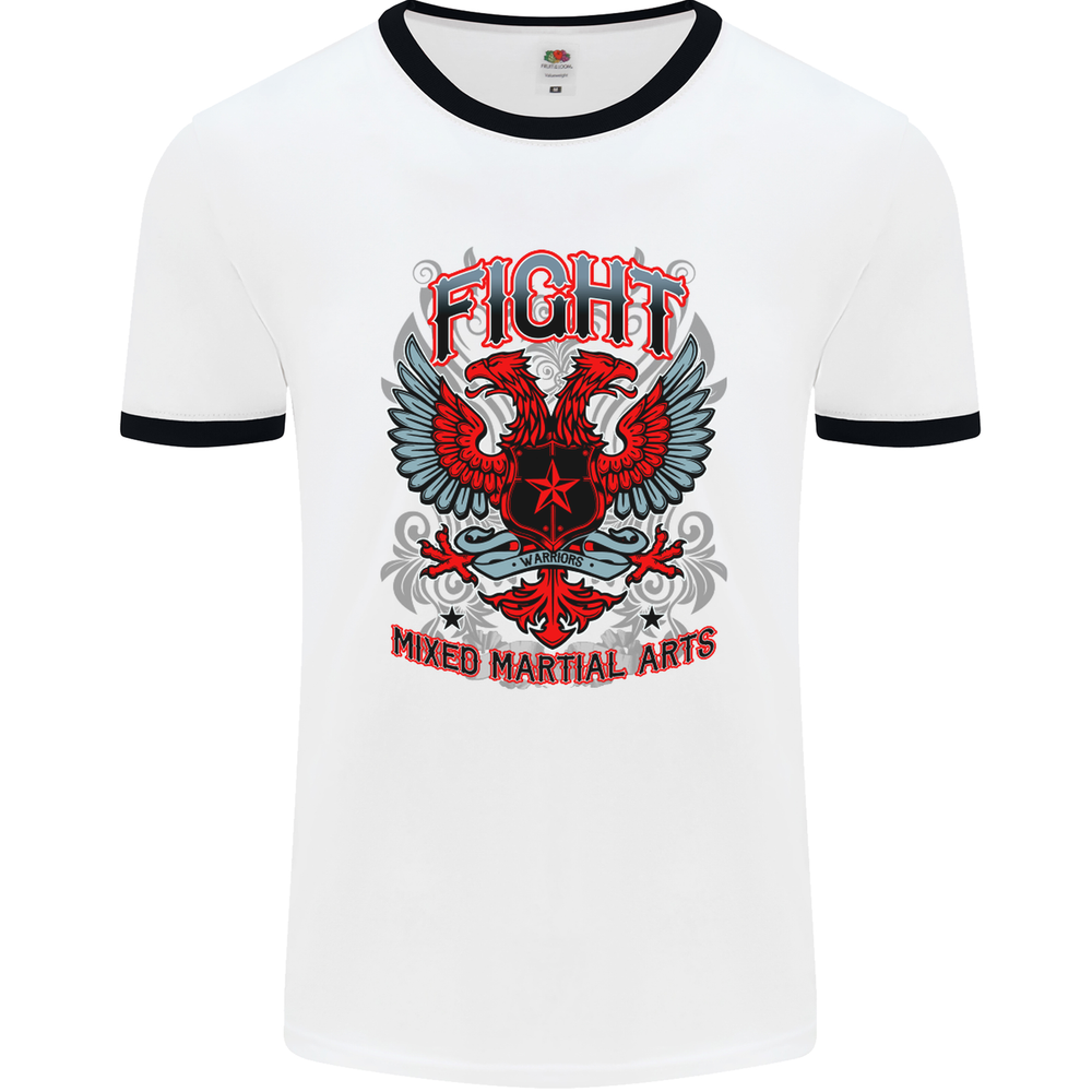 Fight Warriors Mixed Martial Arts MMA Mens Ringer T-Shirt