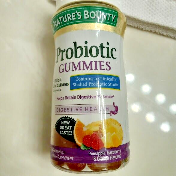 Nature's Bounty Probiotic Gummies for Digestive Health 60 CT Exp 6/25