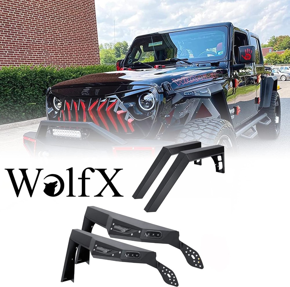 2018-2023 Jeep Wrangler JL JLU Heavy-Duty Steel Front & Rear Fender Flares  