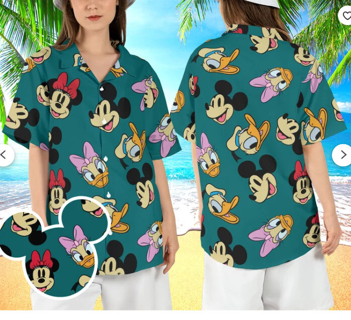 Mickey and Friends 3D Hawaii Shirt Halloween Christmas Gift US Size
