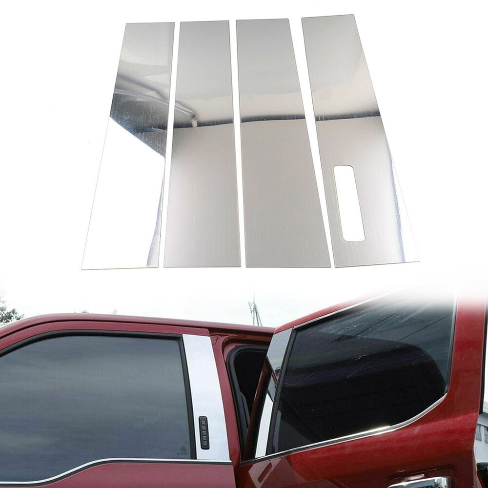 Pillar Posts Set Door Window Cover Trim Kit Fit Ford F150 F-150 2015-2022