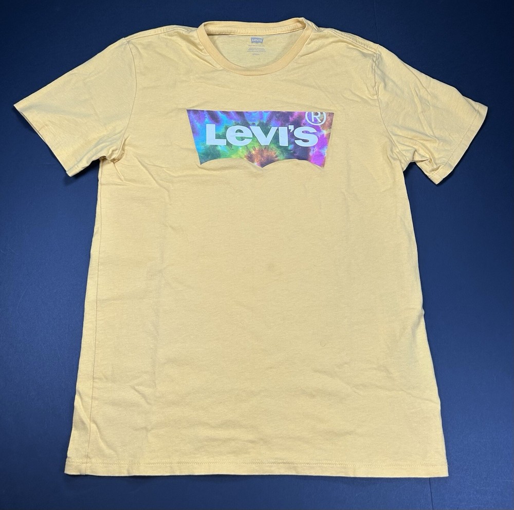 Levi’s Men’s Size Small Yellow Designer Fashion Short Sleeve T Shirt