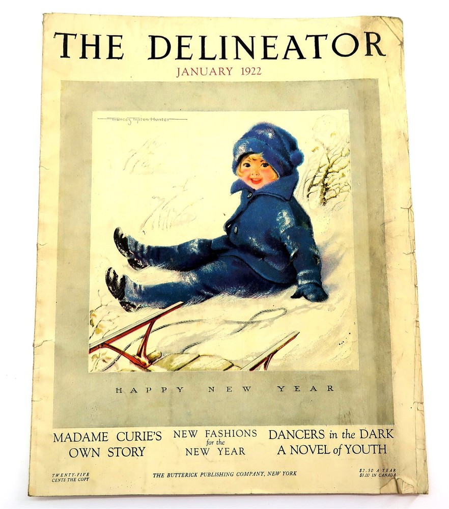 Antique 1922 THE DELINEATOR Magazine from January '22 Mag in Nice Condition