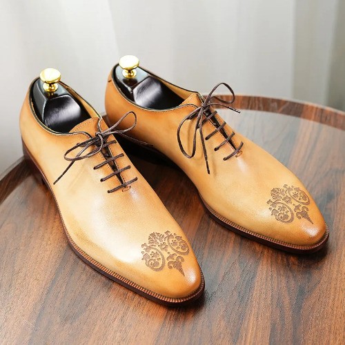 Men's Formal Leather Shoes Oxford Dress Handmade Leather Shoes
