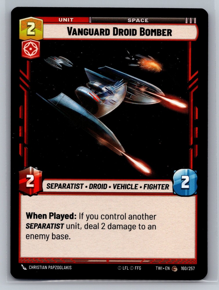 Star Wars Unlimited Twilight of the Republic #160/257 Vanguard Droid Bomber