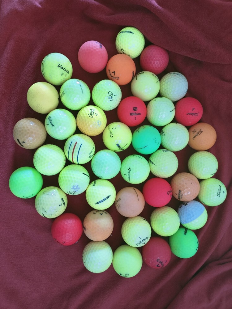Golf balls Mixed colored - 42 Balls