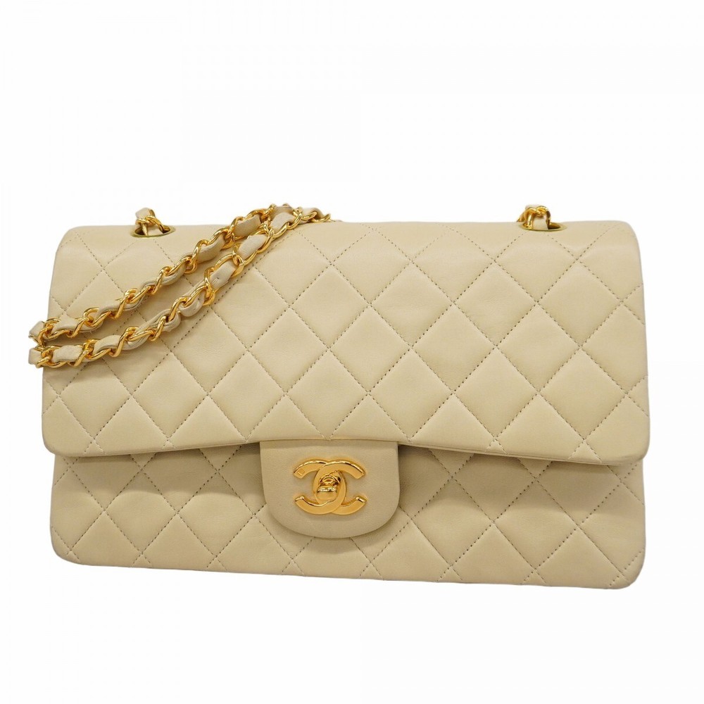Chanel Matelasse Lambskin Shoulder Bag White with Chain 5GD5143H 529774