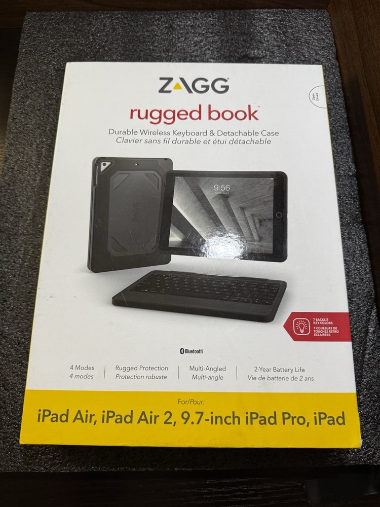 ZAGG A97RGK-BB0 Rugged Book and Keyboard for iPad Pro Bl US
