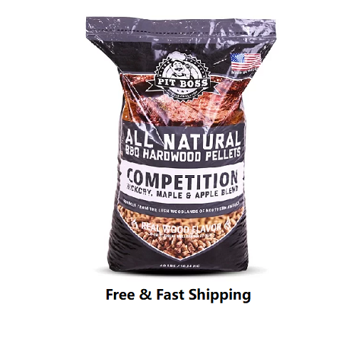 Pit Boss All-Natural Hardwood Competition Blend BBQ Grilling Pellets, 40 Pound
