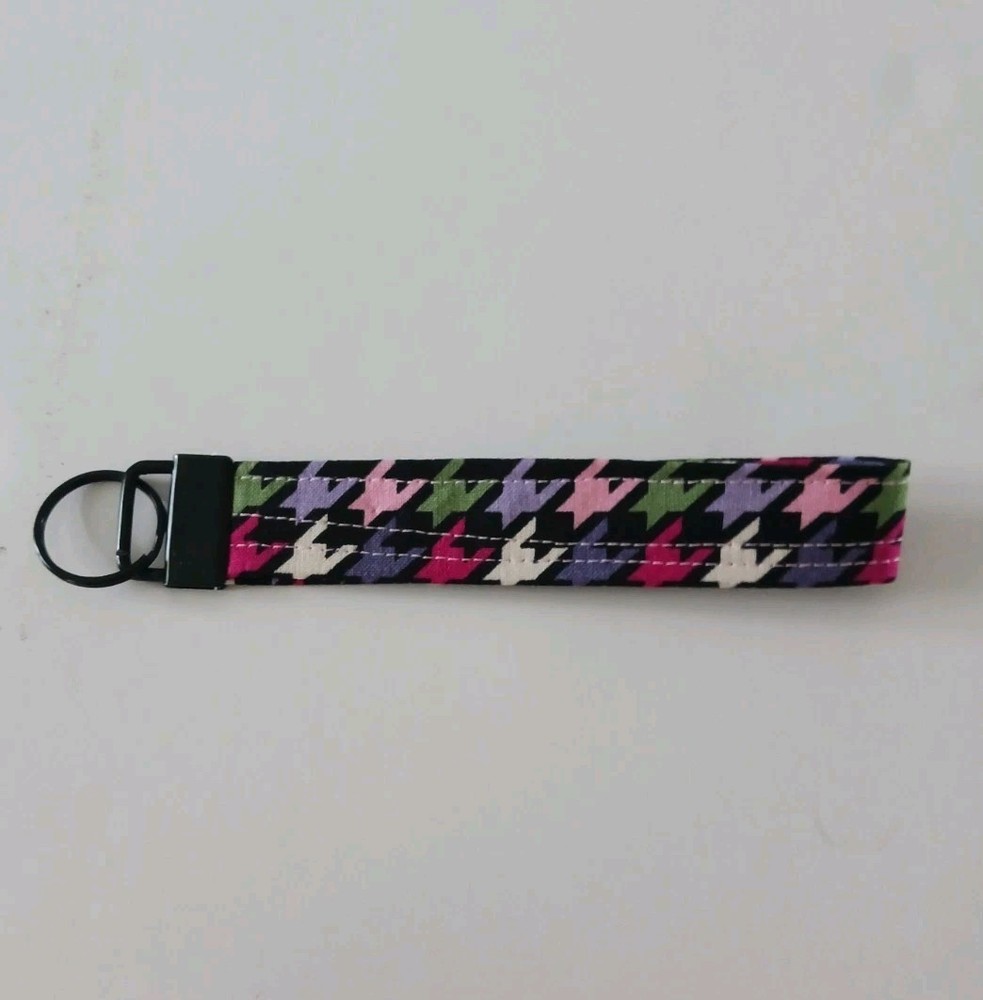 Handmade Fabric Key Fob Wristlet Lanyard for Keys Phone Purse 4 7/8 Inches